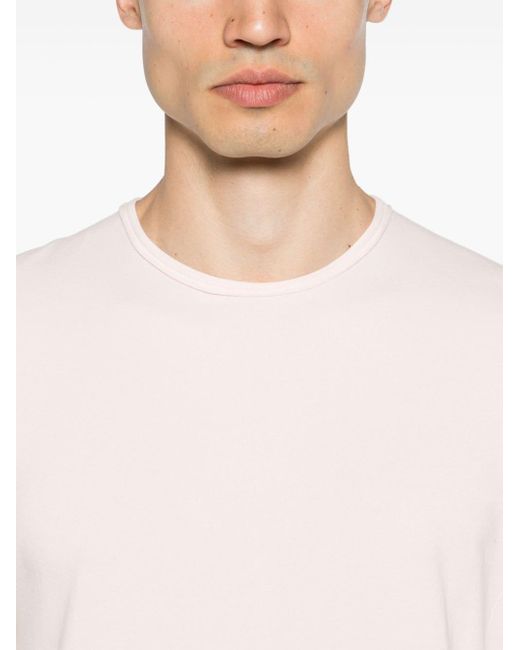 Majestic Filatures Pink Crew-neck Organic Cotton T-shirt for men