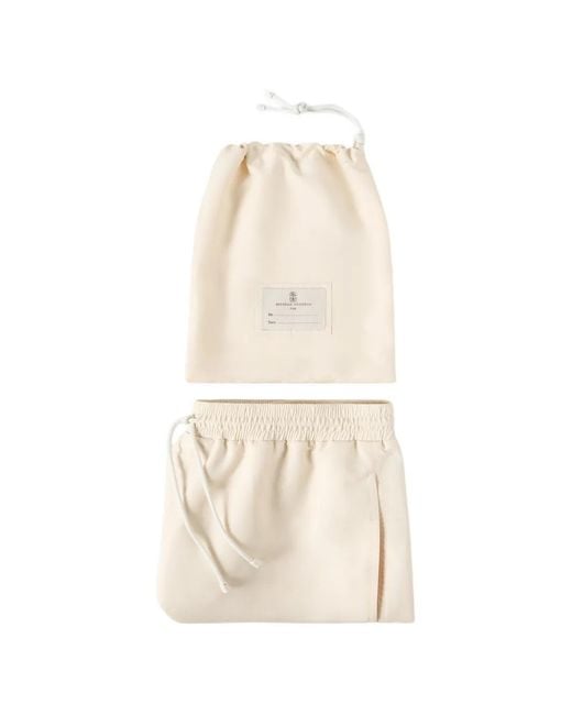 Brunello Cucinelli White Swim Shorts for men