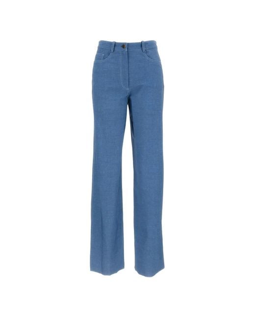 Irie Blue Pantalon À Coutures Contrastantes