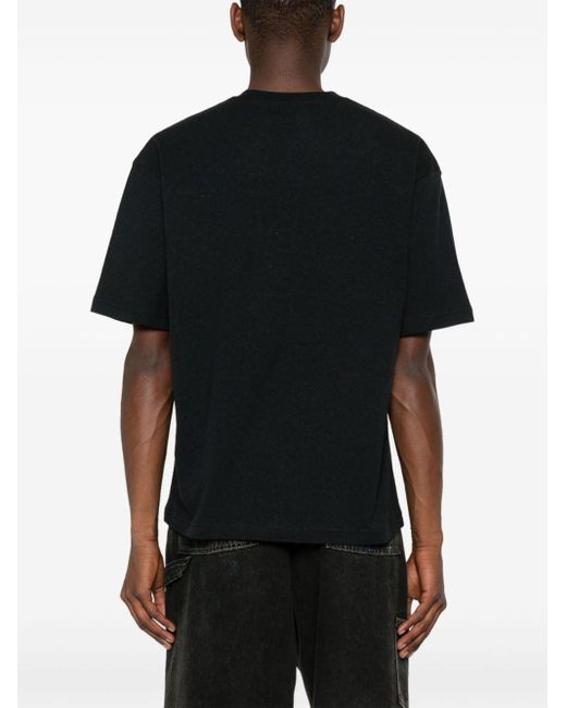Acne Black Motif-print T-shirt