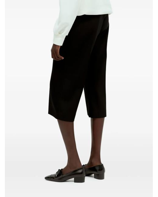 The Row Black Flared Crop Trousers