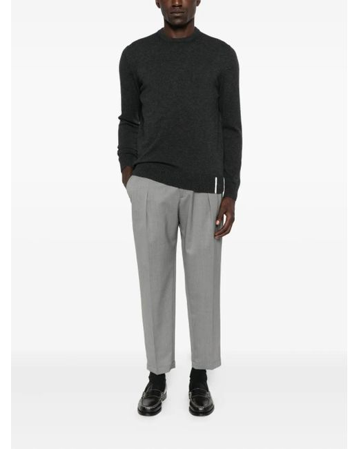 Briglia 1949 Gray Portobellos Pleated-Front Trousers for men