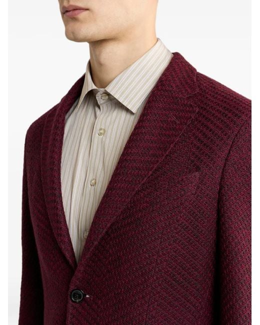 Etro Purple Single-Breasted Jacket for men