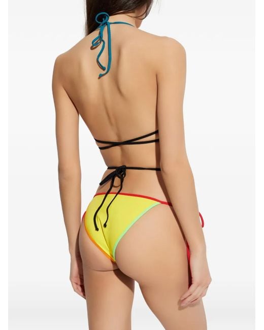 DIESEL Red Trisha-D-Pop Logo Triangle Bikini Top
