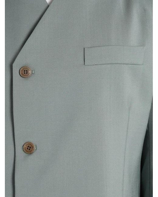 Costumein Gray Arnaldo Asymmetric-Fastening Blazer for men