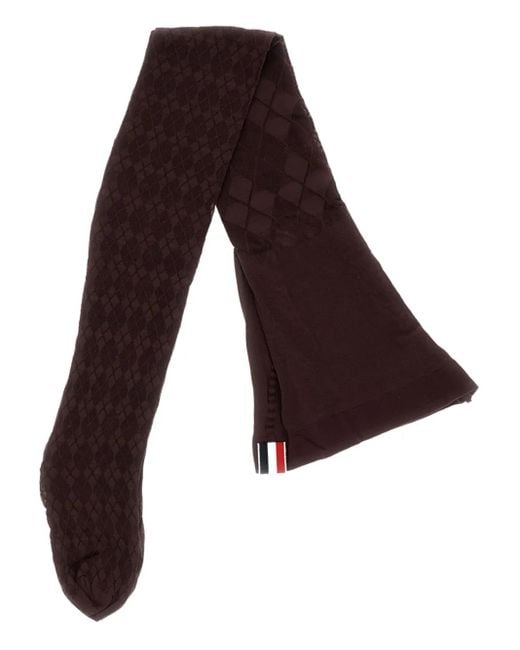 Collant A Rombi di Thom Browne in Brown