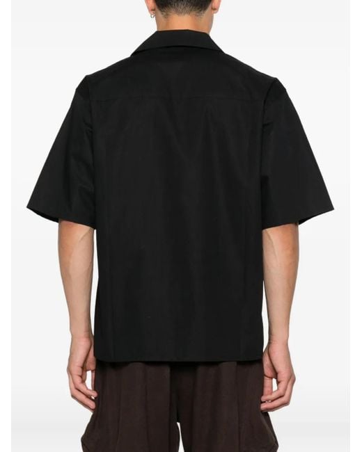 Marni Black Floral-Print Short-Sleeve Shirt for men