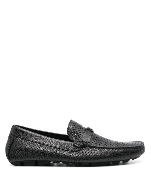 Perforated Loafers in Black for Men 