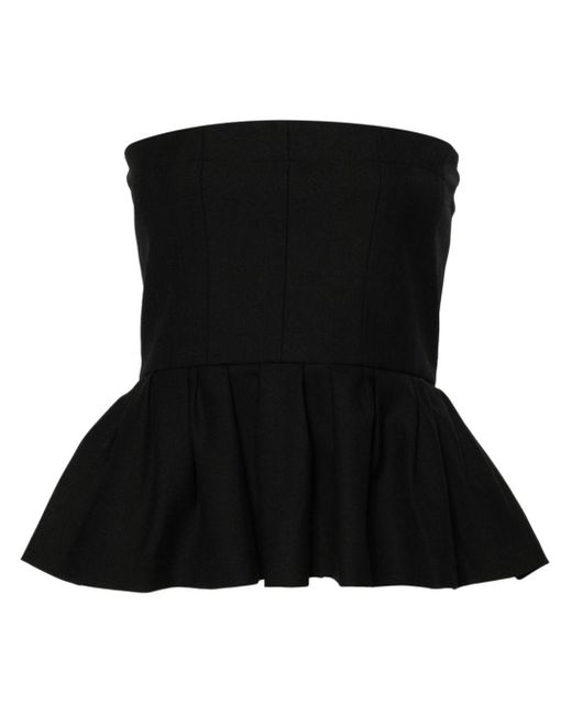 Strapless flared top Maje de color Black