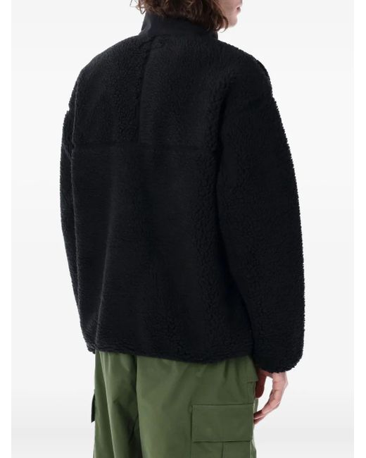 Manastash Black Fleece Zip-Up Jacket for men
