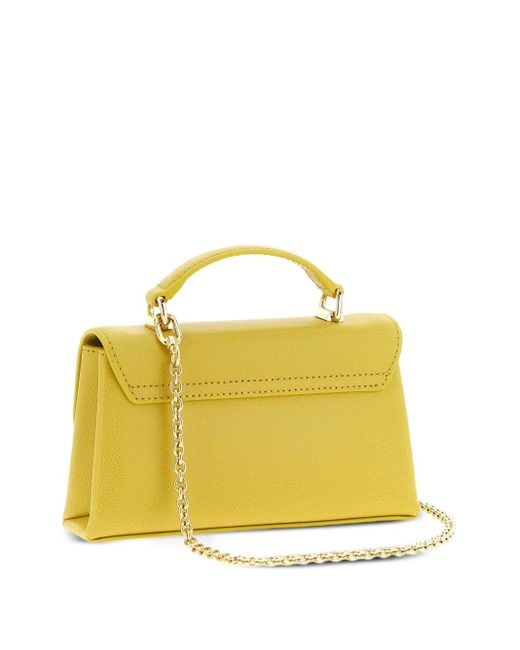 Furla Yellow Mini 1927 Flap Tote Bag