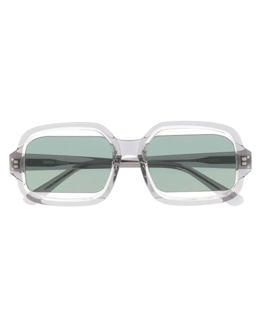 Henrik Vibskov Blue Olga Square-Frame Sunglasses