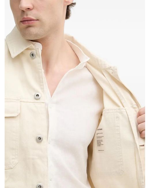 Lindbergh Natural Flap-Pocket Denim Jacket for men