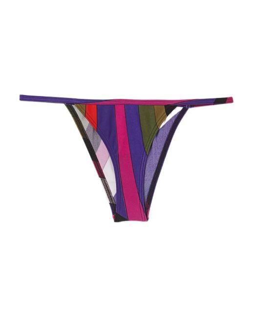 Emilio Pucci Purple Bas De Bikini Imprimé