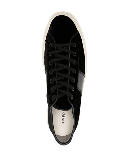Tom Ford Cambridge Sneakers aus Samt in Black für Herren