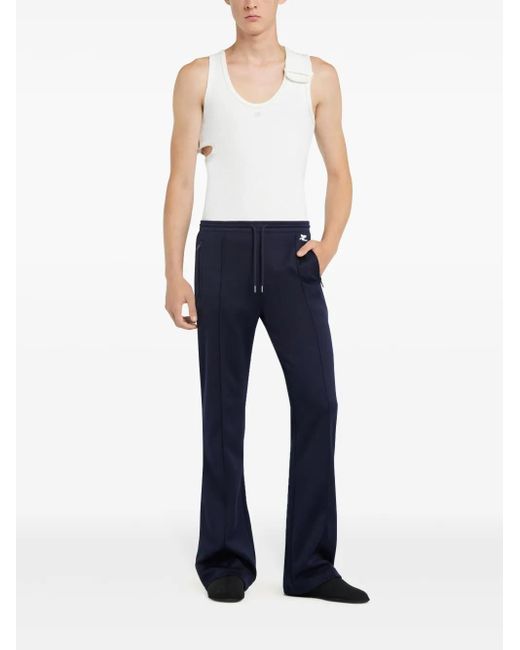 Courreges Blue Interlock Track Pants for men