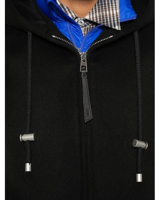 Loewe Black Hooded Coat for men