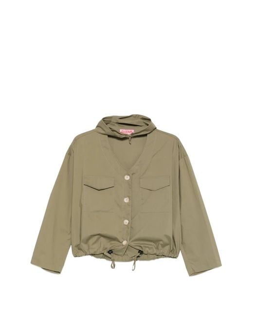 Carla G Green Soti Drawstring-Hem Flap-Pocket Shirt