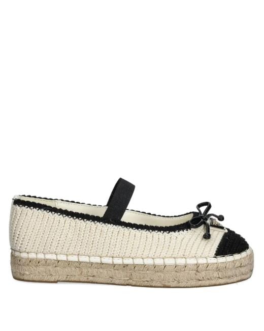 Guess White Joneal Braided Flat Espadrilles