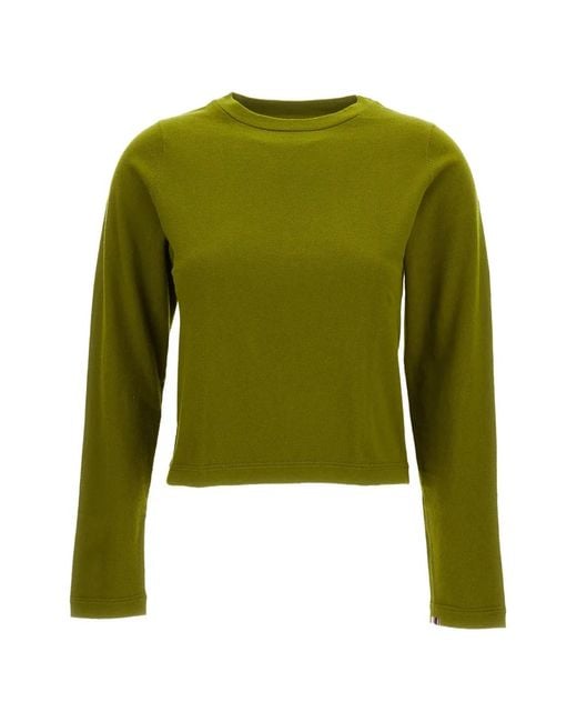 Extreme Cashmere Green N°451 Lisa Crewneck Cotton Sweater