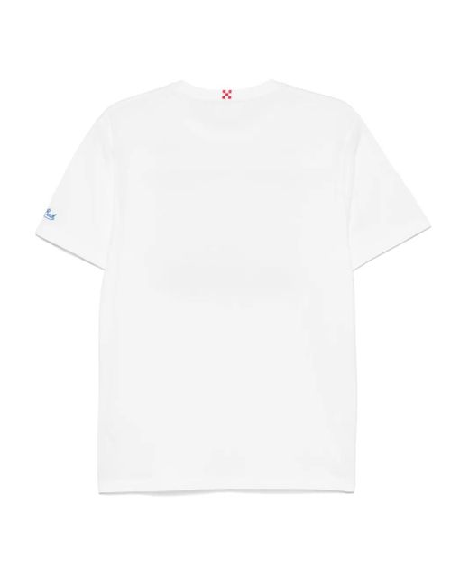 MC2 Saint Barth Men's White Printed T-Shirt