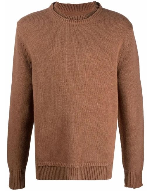 Maison Margiela Gerafelde Trui in het Brown voor heren