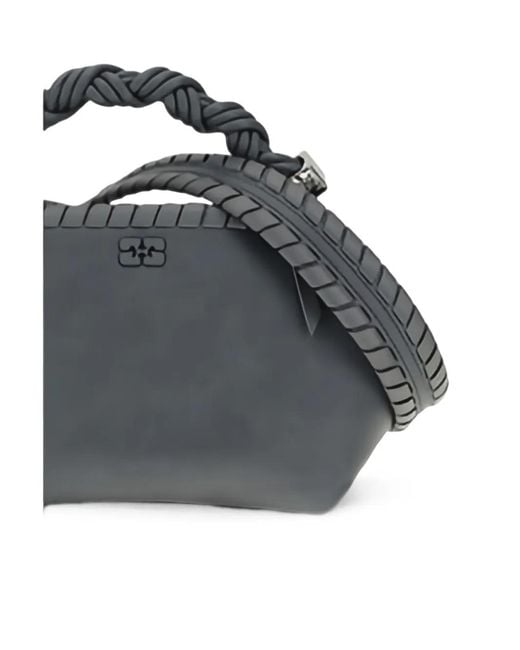 Ganni Blue Bou Small Tressé Tote Bag