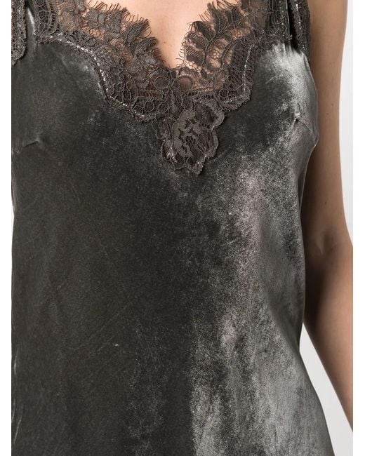 Gold Hawk Black Lace-Trim Camisole Top