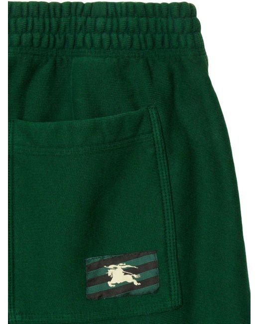 Burberry Green Ekd Logo-patch Cotton Track Pants for men