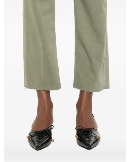 7 For All Mankind Green Calie Straight Ankle Jeans