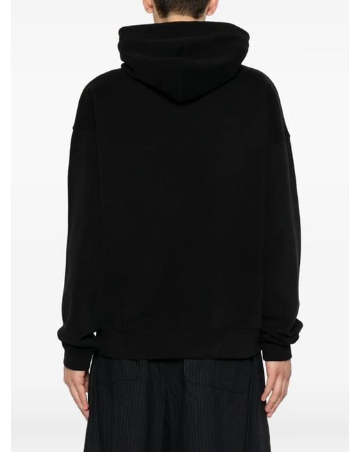Sandro Black Oversize-Fit Hoodie for men