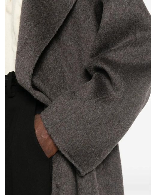 Arma Black Nouk Belted Wool Coat
