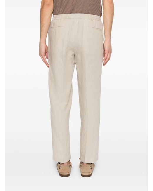 Briglia 1949 White Drawstring Pleated Trousers for men