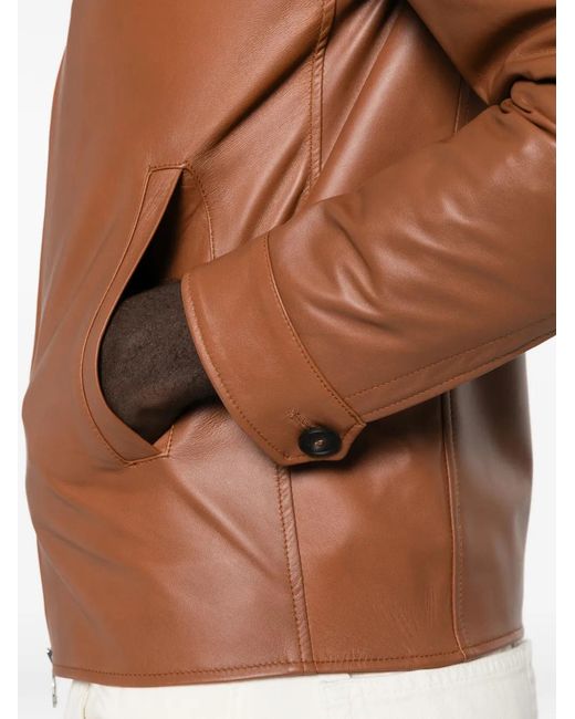 Chaqueta Con Bolsillos Con Cremallera Tagliatore de hombre de color Brown