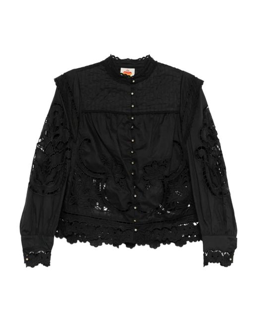 Farm Rio Black Cotton Shirt