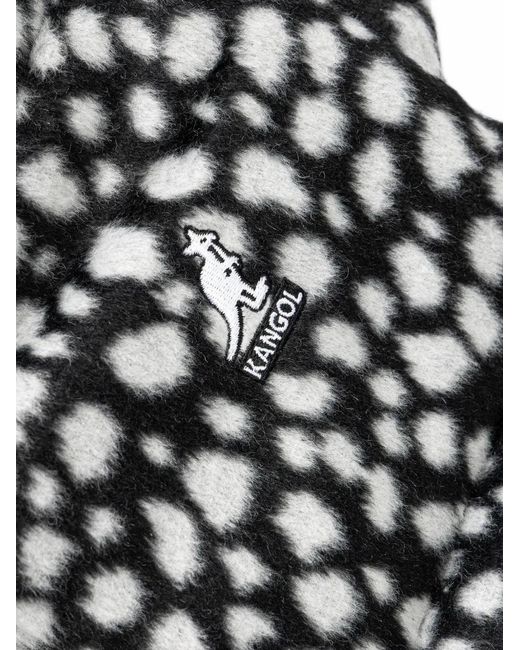 Kangol White Mega Leopard-Print Trapper Hat