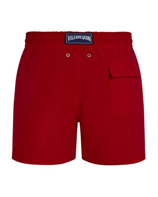 Vilebrequin Red Drawstring Elasticated Swim Shorts for men