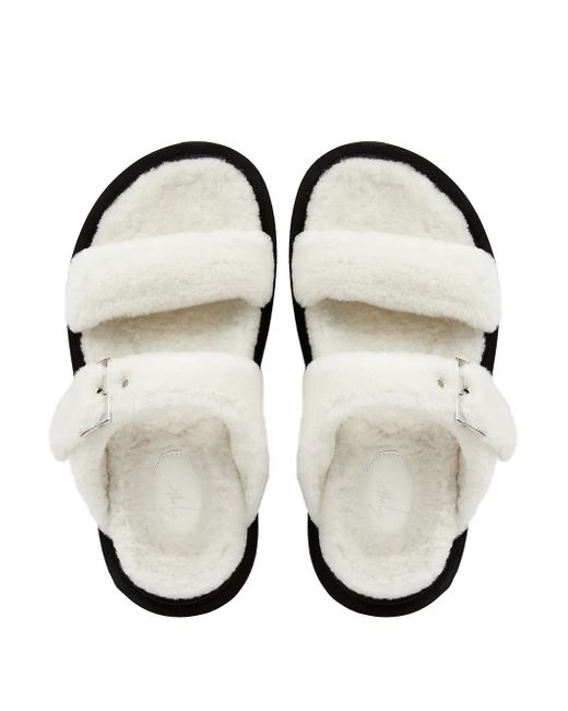 Giuseppe Zanotti White Jolanda Winter Open-Toe Sandals