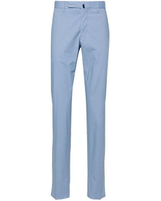 メンズ Incotex Mid-rise Tapered Trousers Blue