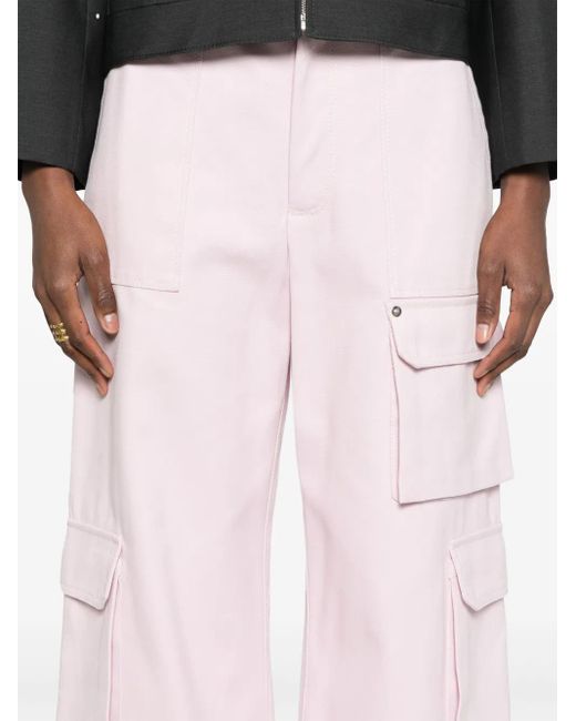Gucci Pink Embossed Canvas Cargo Pants