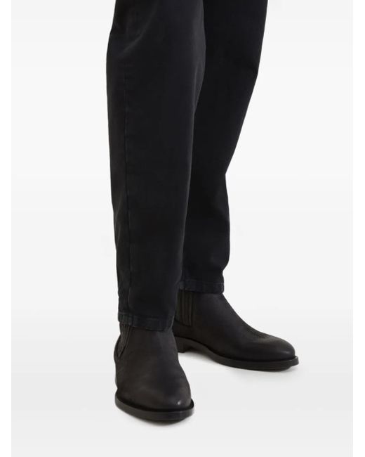 メンズ Brunello Cucinelli レザー チェルシーブーツ Black