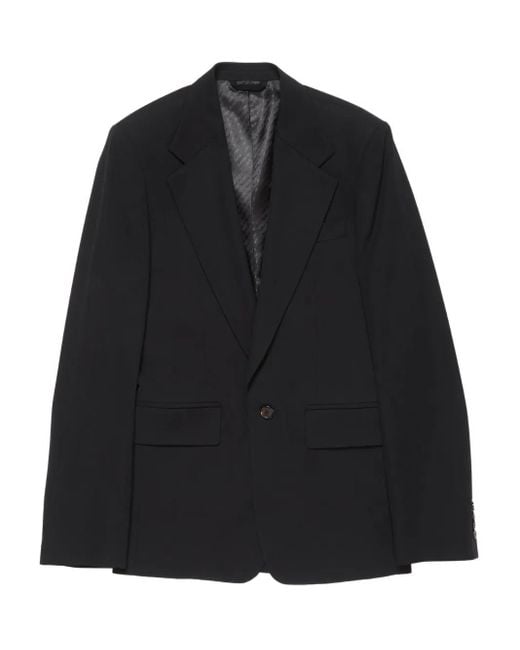 Acne Black Button-Detail Single-Breasted Blazer for men