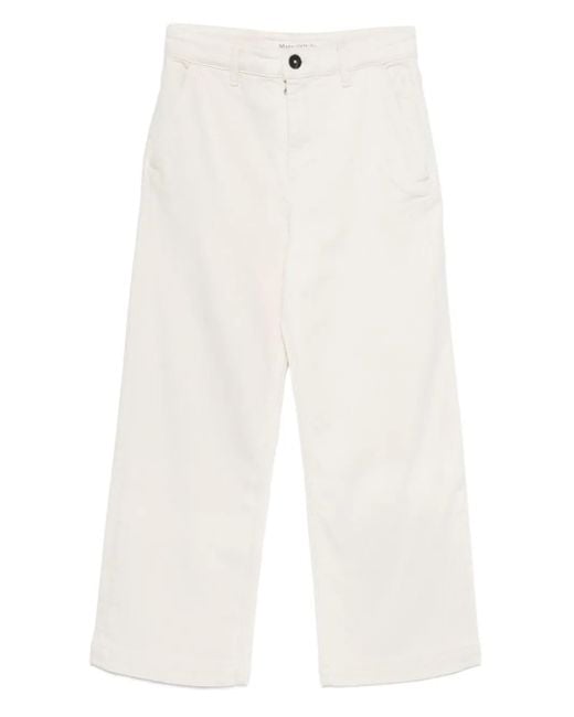 Marc O' Polo White Cuffed Trousers