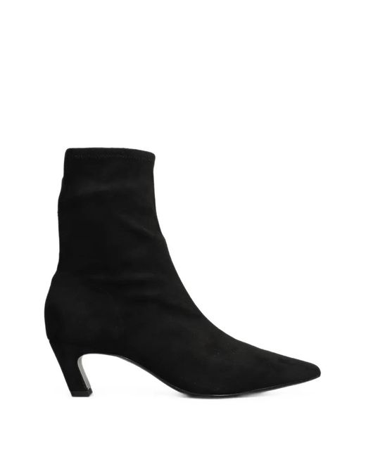 Ash Black Viva Pointed-Toe Ankle Boots