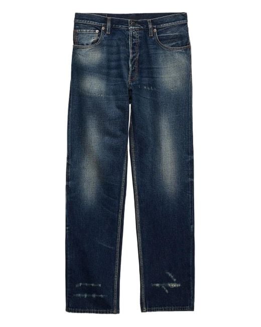 Prada Blue Distressed Jeans for men