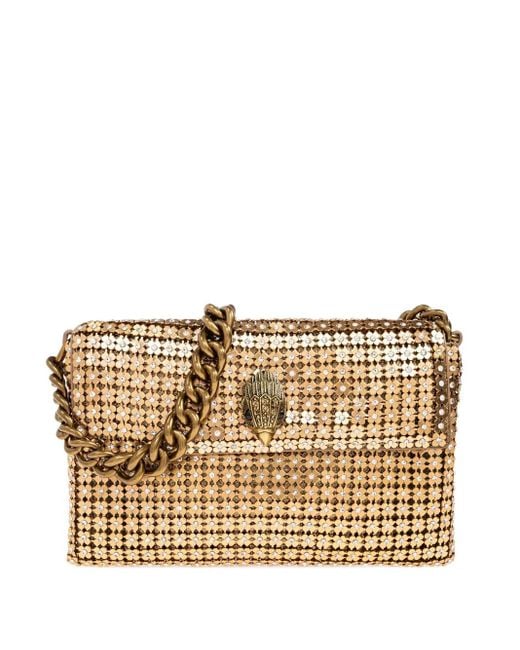 Kurt Geiger Metallic Small Party Chain-Embellished Cross Body Bag