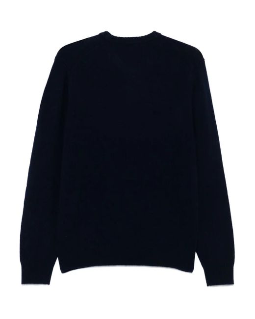Hackett Blue Wool Sweater for men