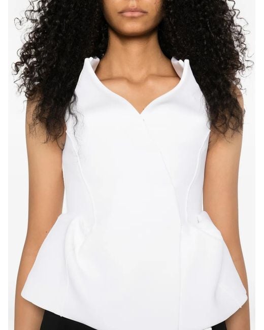 Khaite White Verone Top
