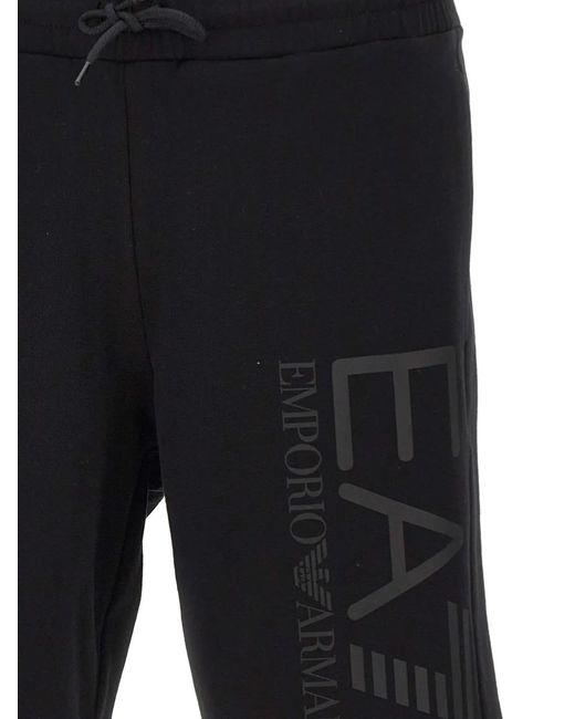 EA7 Black Core Identity Logo Elasticated Shorts for men