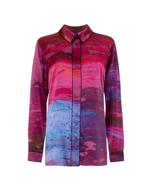 Roksanda Purple Leonara Abstract-Print Shirt